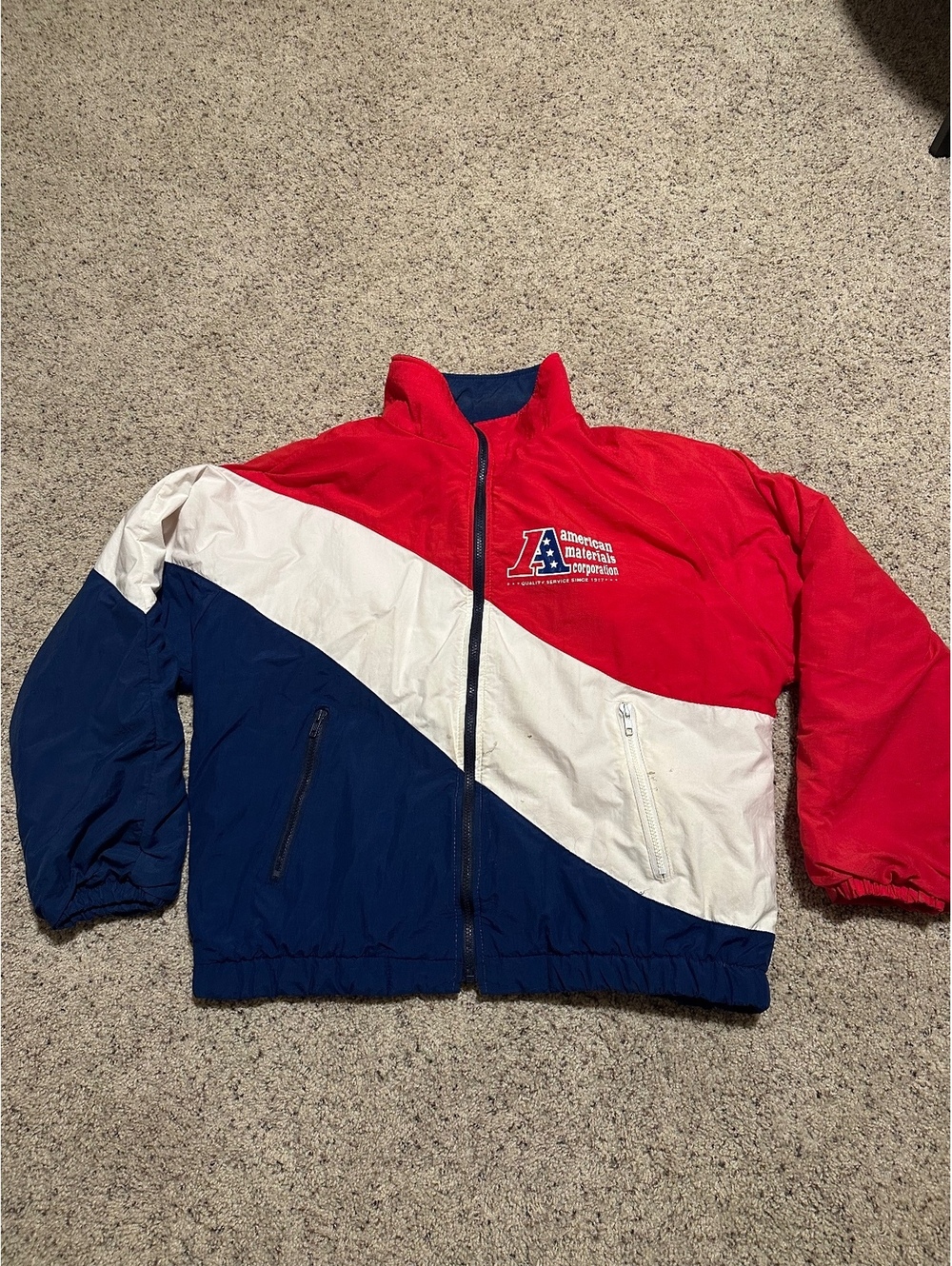 Vintage Dunbrooke American Materials Corporation Colorblock Jacket Large
